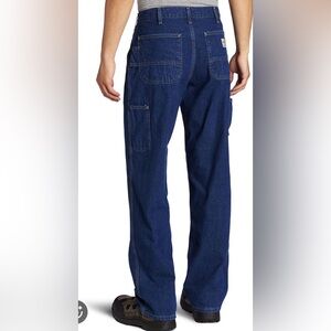 Carhartt Mens Signature Denim Dungaree Size 34x36 (NEW)